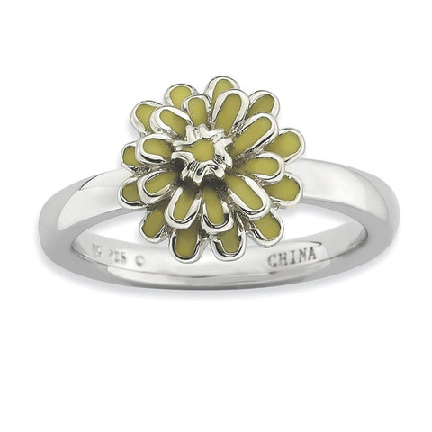 Sterling Silver Stackable Expressions Calendula Ring - shirin-diamonds