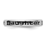 Sterling Silver Stackable Expressions Polished Enameled Daughter Ring