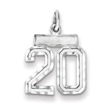 Sterling Silver Small #20 Charm QSN20 - shirin-diamonds