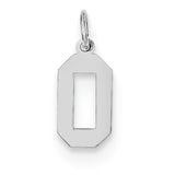 Sterling Silver Small Polished Number 0 QSS00 - shirin-diamonds
