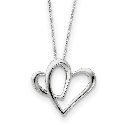 Sterling Silver Mother A Part of My Heart 18in Necklace QSX246 - shirin-diamonds
