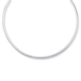 Sterling Silver 3mm Cubetto Necklace QU3 - shirin-diamonds