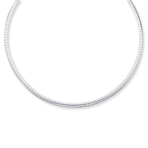 Sterling Silver 3mm Cubetto Necklace QU3 - shirin-diamonds