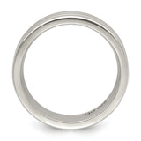 SS 6mm Polished Fancy Band Size 13