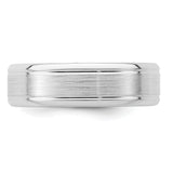 SS 6mm Brushed Fancy Band Size 13.5
