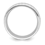 SS 6mm Polished Fancy Band Size 10