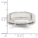 SS 6mm Polished Fancy Band Size 8.5