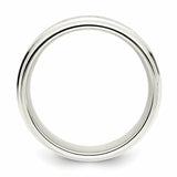 SS 7mm Polished Fancy Band Size 9