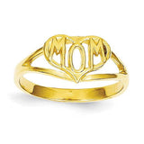 14k Polished Mom Heart Ring - shirin-diamonds