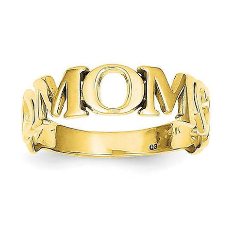 14k Polished Mom Ring - shirin-diamonds