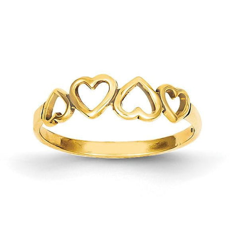 14k Heart Ring - shirin-diamonds