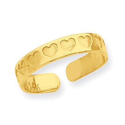 14k Heart Toe Ring - shirin-diamonds