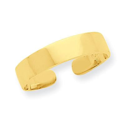 14K Adjustable Polished Band Toe Ring - shirin-diamonds