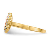 14k Two-tone w/White Rhodium CZ Lady of Guadalupe Ring