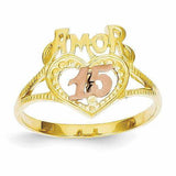 14k Two-Tone Amor 15 Heart Ring - shirin-diamonds