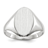 14k White Gold Signet Ring - shirin-diamonds