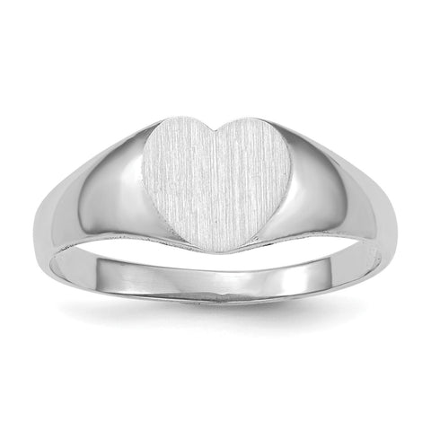 14k White Gold Signet Ring - shirin-diamonds