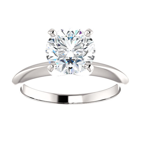 EGL Certified Round Brilliant Cut 1.52CTW Solitaire Diamond Ring in Platinum