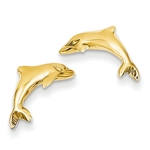 14k Dolphin Earrings S1126 - shirin-diamonds