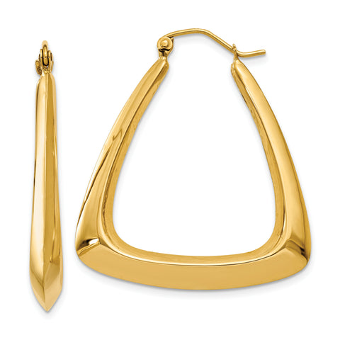 14k Fancy Hoop Earrings S1197 - shirin-diamonds