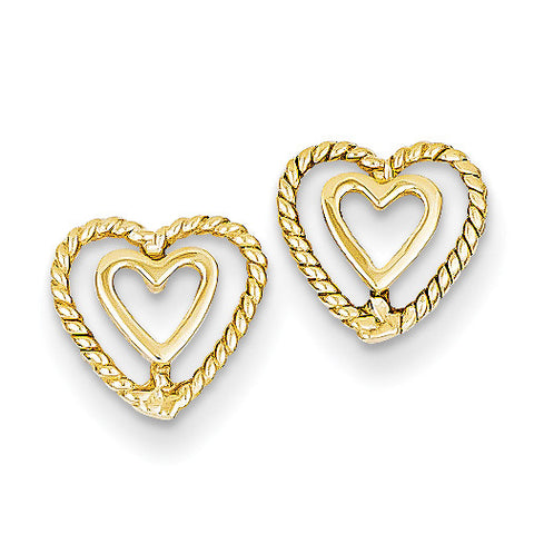 14k Heart Earrings S1346 - shirin-diamonds