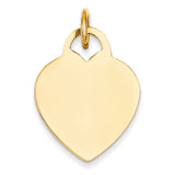 14k Heart Disc Charm S1453 - shirin-diamonds