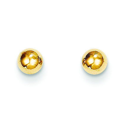 14k Madi K Polished 4mm Ball Post Earrings SE101 - shirin-diamonds