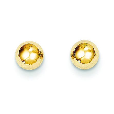 14k Madi K Polished 5mm Ball Post Earrings SE102 - shirin-diamonds