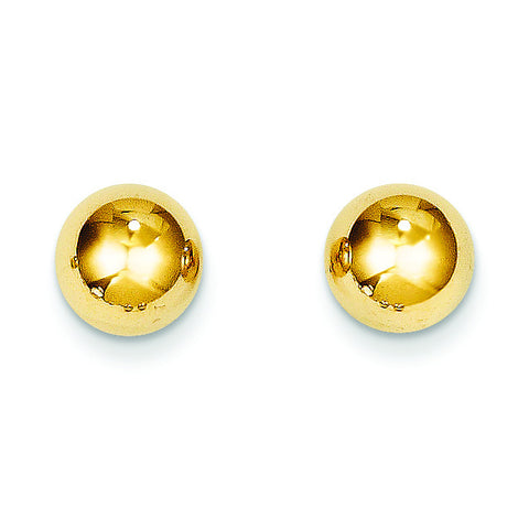 14k Madi K Polished 8mm Ball Post Earrings SE105 - shirin-diamonds