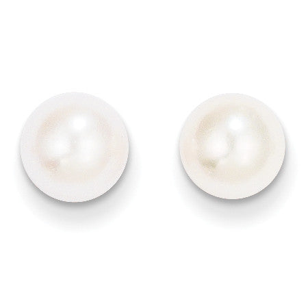 14k Madi K 7mm FW Cultured Pearl Earrings SE138 - shirin-diamonds