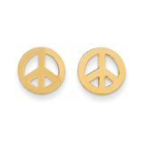14k Madi K Peace Sign Post Earrings SE2039 - shirin-diamonds