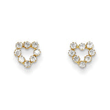 14k Madi K CZ Heart Post Earrings SE2060 - shirin-diamonds