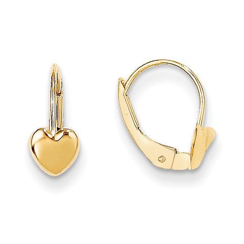 14k Madi K Heart Leverback Earrings SE2244 - shirin-diamonds