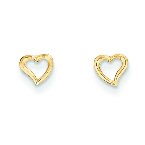 14k Madi K Double Heart Post Earrings SE2323 - shirin-diamonds