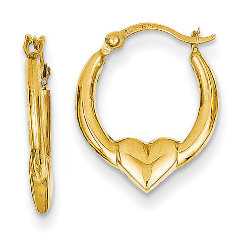 14k Madi K Heart Hoop Earrings SE2415 - shirin-diamonds
