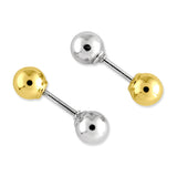 14k Two-tone Madi K Reversible 4mm Ball Earrings SE254 - shirin-diamonds