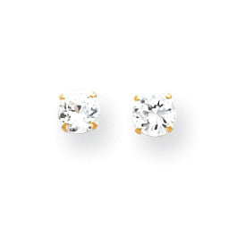 14k Madi K 4mm CZ Post Earrings SE278 - shirin-diamonds