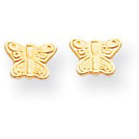 14k Madi K Polished Butterfly Screwback Earrings SE294 - shirin-diamonds