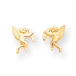 14k Madi K Polished Cupid Screwback Earrings SE320 - shirin-diamonds