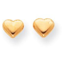 14k Madi K Sm. Puffed Heart Earrings SE434 - shirin-diamonds