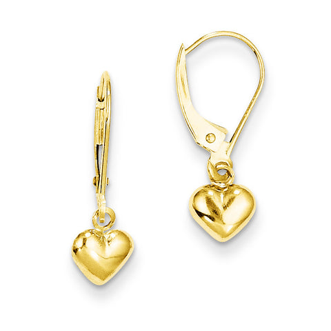 14k Madi K Puffed Heart Drop Earrings SE945 - shirin-diamonds