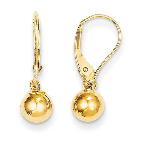 14k Madi K Dangle 6mm Bead Earrings SE952 - shirin-diamonds