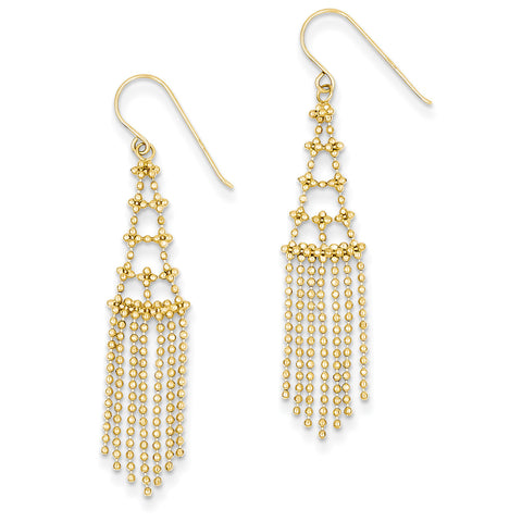 14K Beaded Earrings SF1631 - shirin-diamonds
