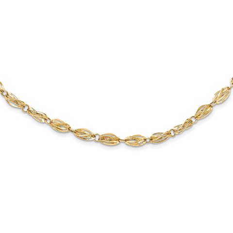 14K Fancy Link Necklace SF2200 - shirin-diamonds