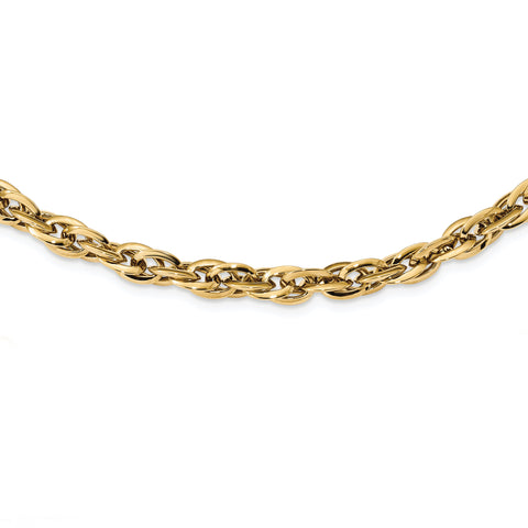 14K Polished Fancy Link Necklace SF2433 - shirin-diamonds