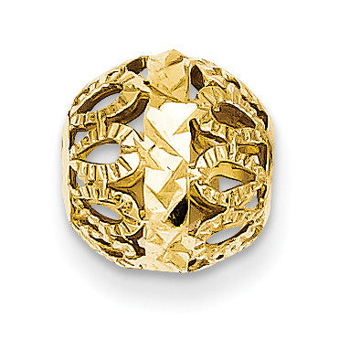 14k Diamond-cut Gold Ball Chain Slide SL135 - shirin-diamonds
