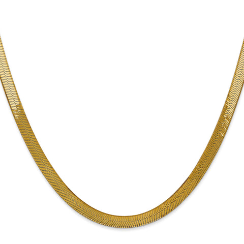 14K Yellow Gold 5.0mm Silky Herringbone Chain