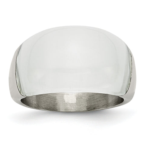 Stainless Steel 12mm Cat's Eye Ring SR178 - shirin-diamonds