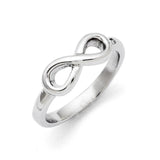 Stainless Steel Polished Infinity Symbol Ring - shirin-diamonds