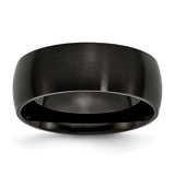 Stainless Steel 8mm Black IP-plated Brushed Band - shirin-diamonds